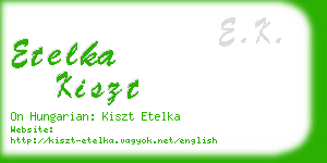 etelka kiszt business card